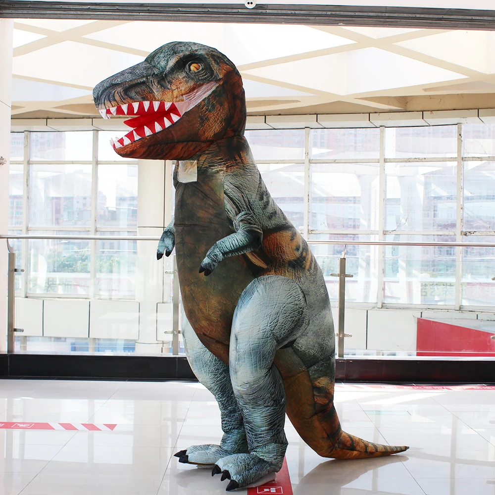 Новейший надувной костюм динозавра T-Rex, Парк Юрского периода, надувной динозавр, карнавальный костюм, костюм на Хэллоуин для женщин и мужчин