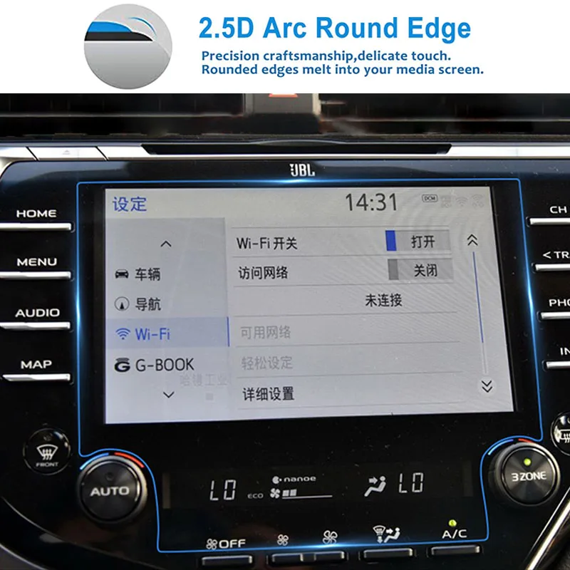 8 дюймовая Защитная пленка для экрана Toyota Camry 2018 автомобильная ЖК GPS навигатора