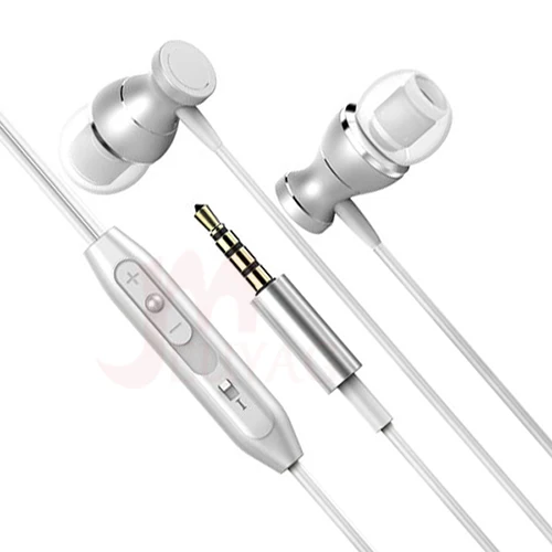 Серебристый MEUYAG Metal Magnetic Earphone Sport Running In-Ear Earphones HandsFree Earbuds Headphones with Mic Stereo Headset - Цвет: Серебристый