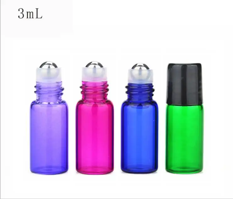 

Новая цветная маленькая стеклянная бутылка для эфирного масла 3 мл 100 шт./лот
