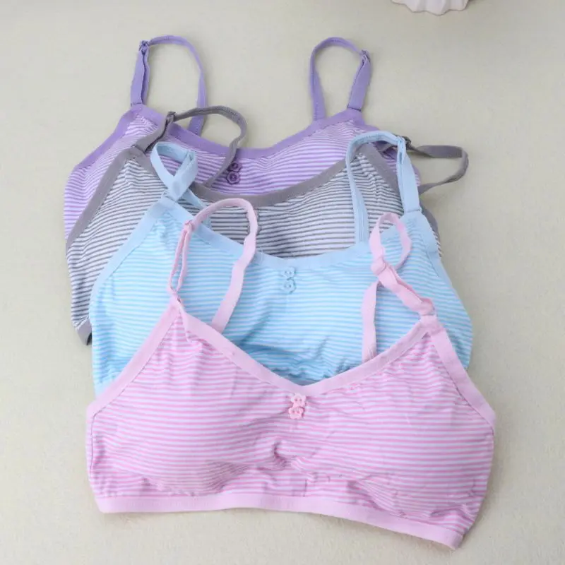 Нижнее белье для девочек-подростков хлопковый бюстгальтер с мягкой подкладкой