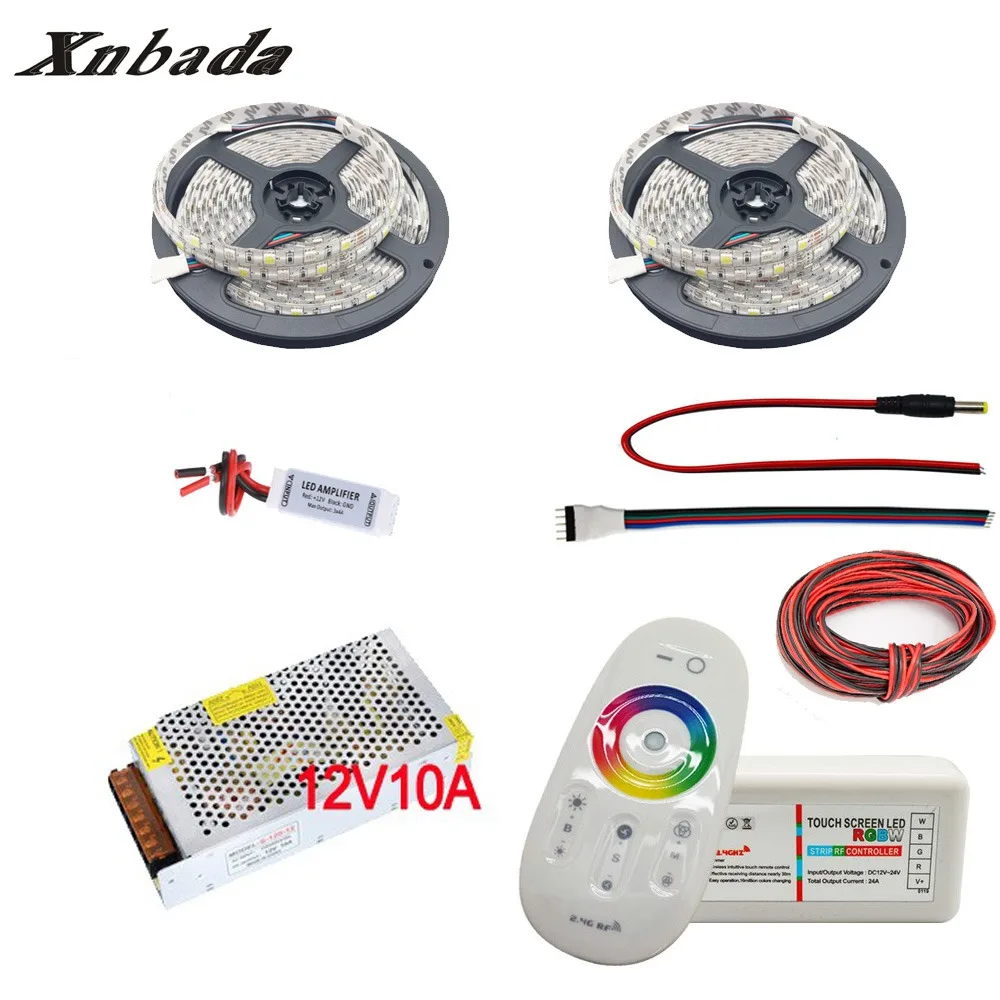 DC12V 5050 SMD RGBW/W набор светодиодных лент 60led/m светодиодный гибкий свет + 2 4G RGBW РФ Пульт