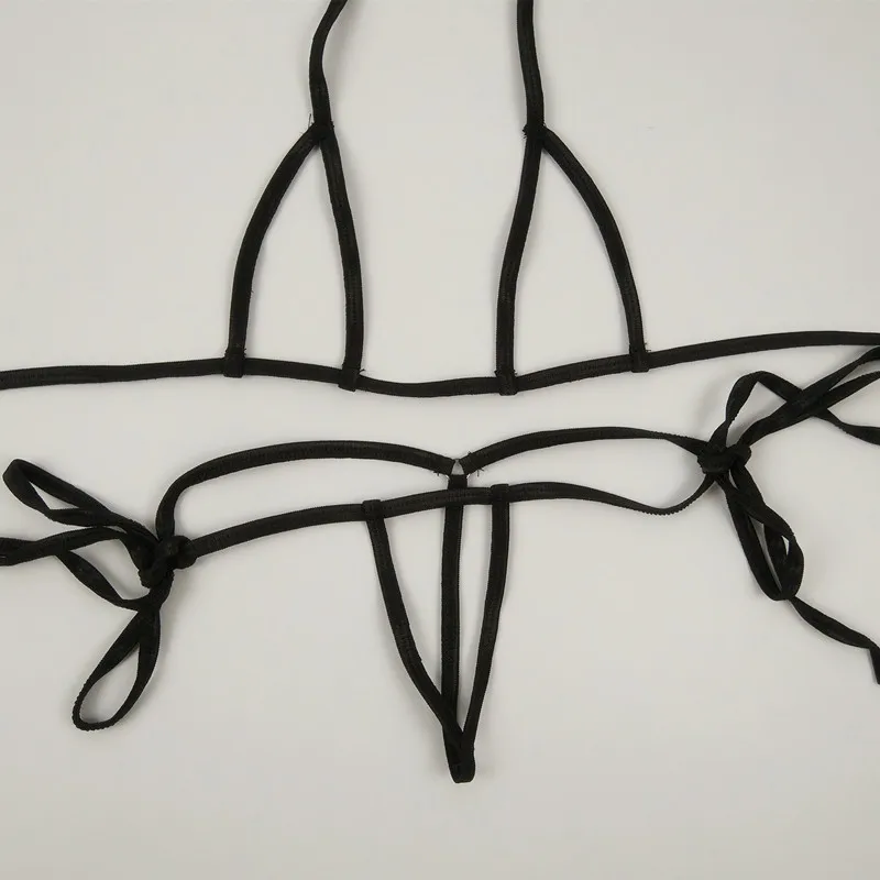 Сексуальный эротический мини микро бикини для женщин женский бандажный костюм с