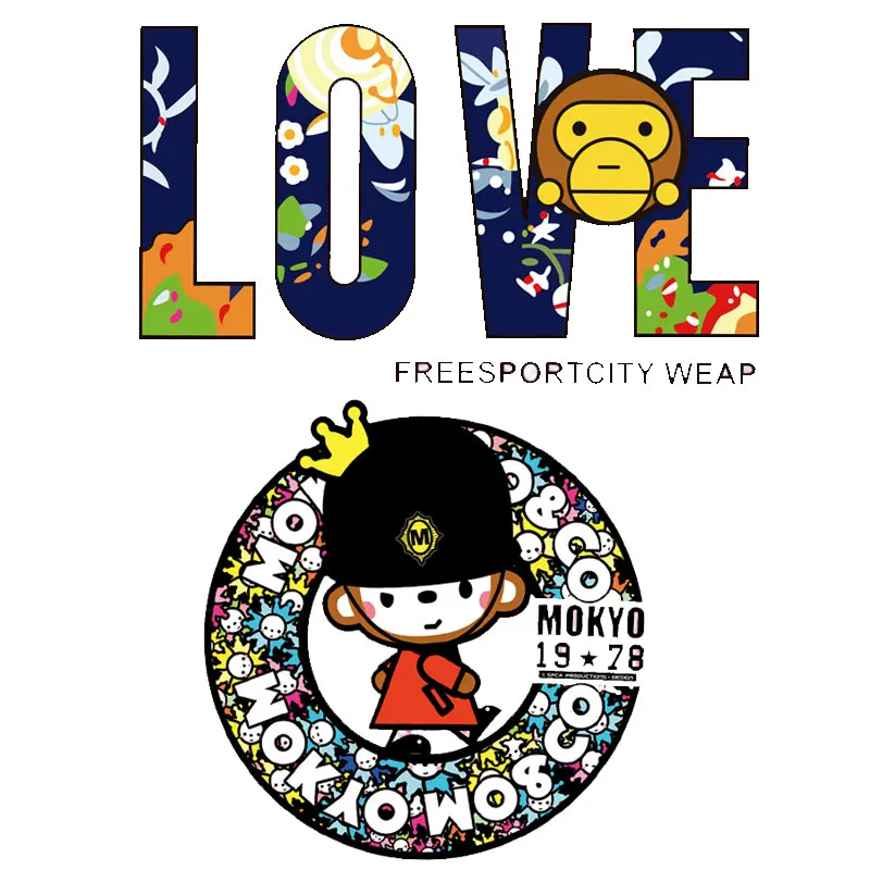 

Cute Small Animal Monkey Iron on Patches Unicorn Heat Transfer Stickers Badges Clothing Applications Clothes Decor DIY T-shirt E