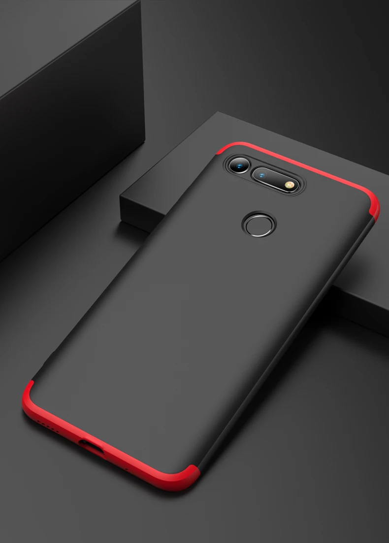 360 полная защита чехол 3 в 1 на huawei honor вид 20 10 9 8X 8C 7A 7C Коврики 20 lite P20 pro Nova 4 3 3i P smart крышка