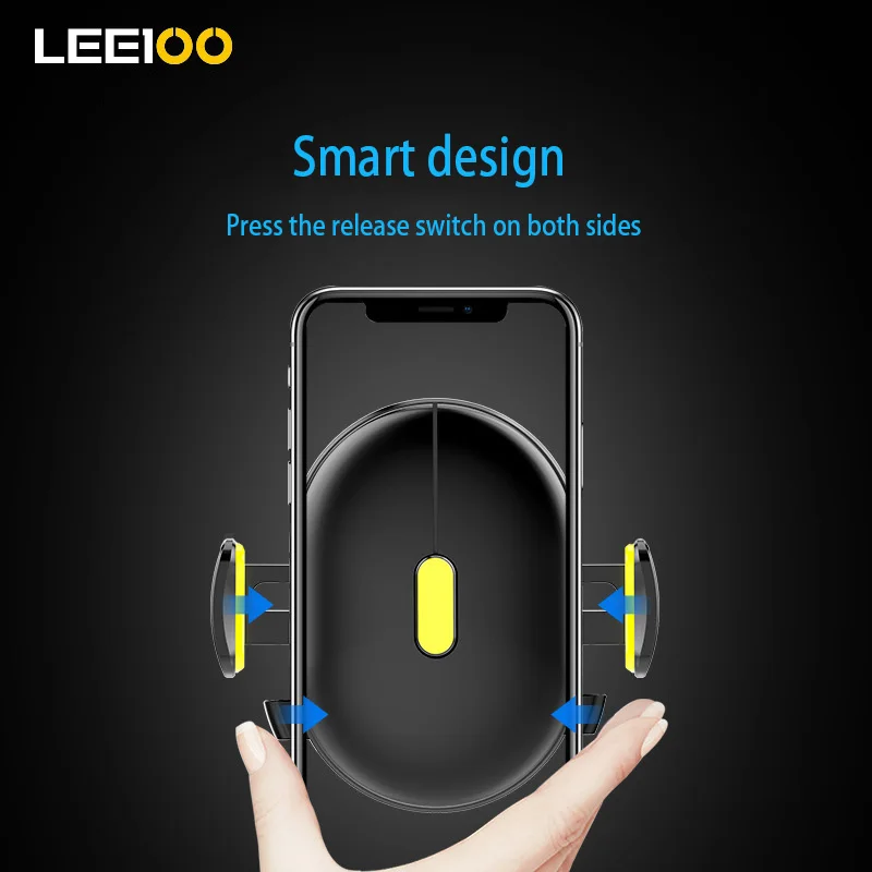 Leeioo Универсальный автомобильный держатель телефона стенд 360 градусов вращения Air vent эластичный держатель для iPhone 7 Xiaomi samsung
