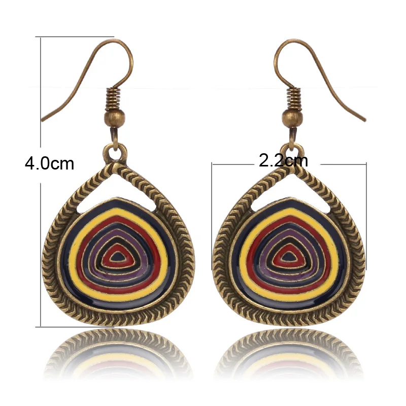 Bohemian gold Drop Earrings Long Earings For Women Acrylic Alloy Jewelry 2016 Fashion Rhinestone Vintage Statement | Украшения и