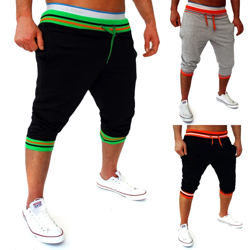 Мужские Мешковатые Капри шаровары шорты бермуды для ММА хлопковые фитнеса