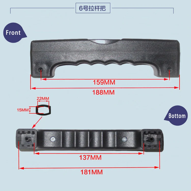LH1001-6 DIY Деревянные Пластиковые коробки запчасти для ремонта рулонных ручек ручки для багажа для путешествий Чехол для шкафа чехол для костюма акриловая ручка для переноски - Цвет: LH1001-6
