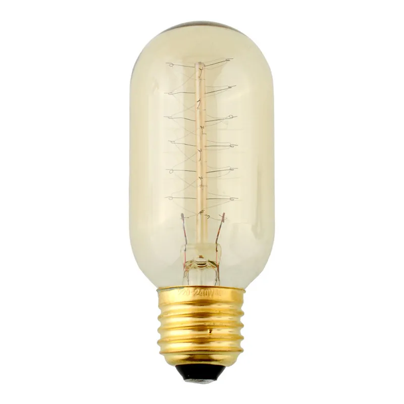 1 шт. ретро Edison LED светильник лампочка E27 220 В 40 Вт T45 нити Винтаж ампулы лампа накаливания Эдисона лампа
