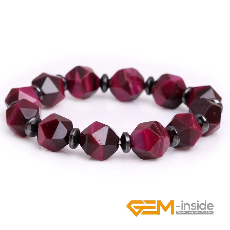 Оптовая продажа! Натуральный граненый красный тигровый глаз черные Агаты Белый