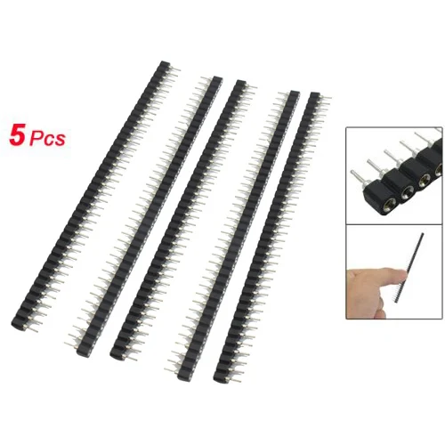 Высокое качество 5 шт. 40 штифтов однорядные Круглый Заголовок розетка гнездовой