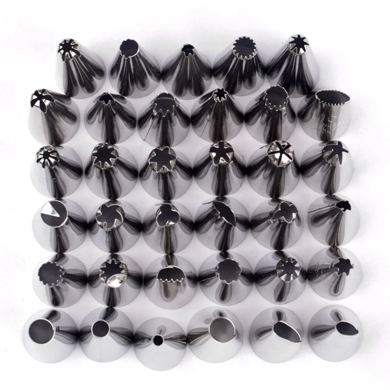 35 шт нержавеющая сталь Украшения Торта Глазурь кондитерский мешок Насадки Набор