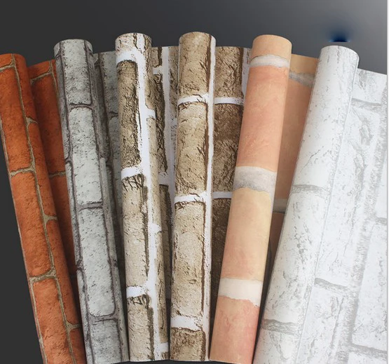 Самоклеящиеся обои (белый красный серый оригинальные)|brick wallpaper|self-adhesive wallpaperwallpaper