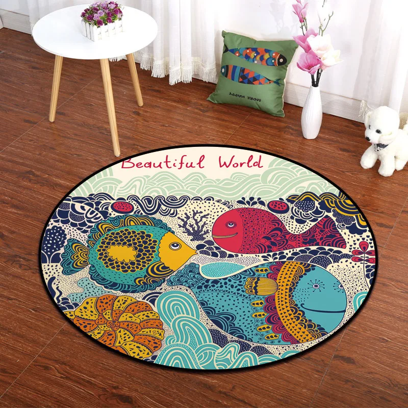 Zeegle ковер для спальни круглый гостиной компьютерное кресло коврик детской