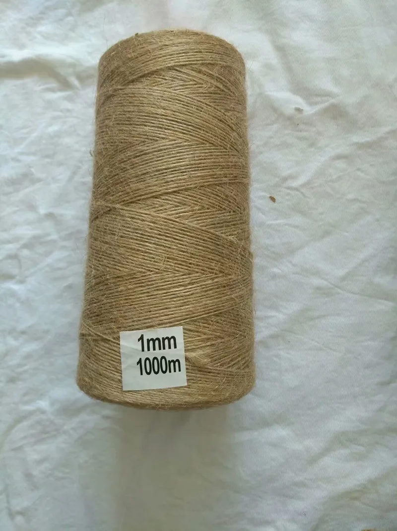 Promotional price   Creative knitting  rope  1mm--5mm natural jute rope  line hand woven tag tied rope