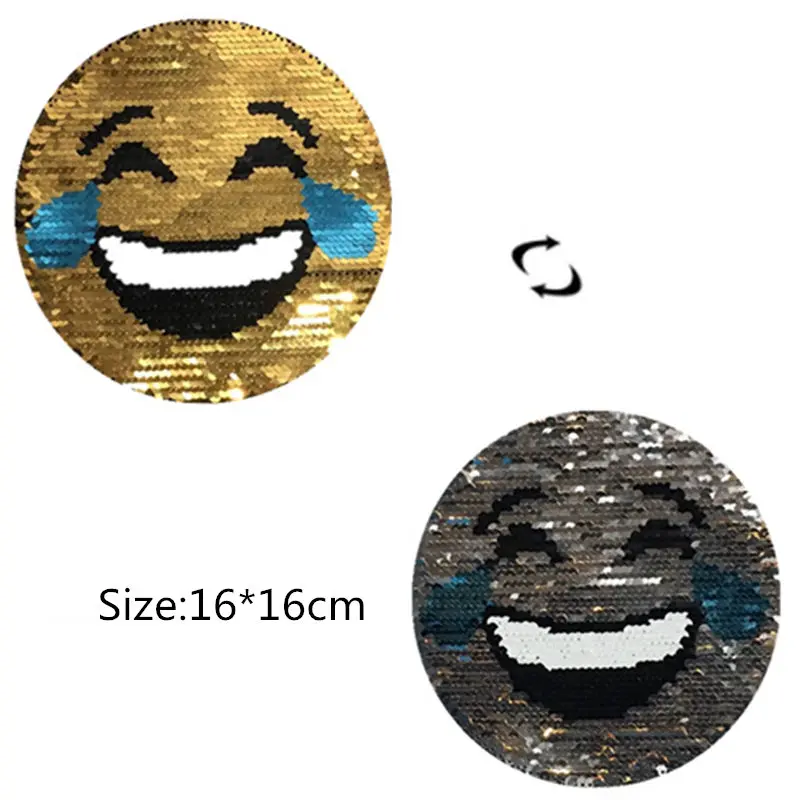 Смайлик выражение пришить патчи для Костюмы Реверсивный вышивки одежды шляпа Diy