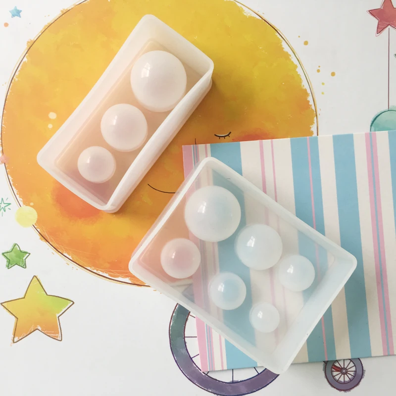 

Transparent Silicone Mould Resin Decorative Craft DIY Different sizes universe ball shpe Type epoxy resin molds for jewelry