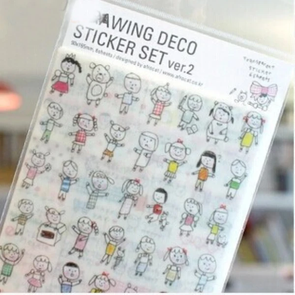 Набор прозрачных стикеров 6 листов в упаковке|sticker transparent|sticker oraclesticker book |