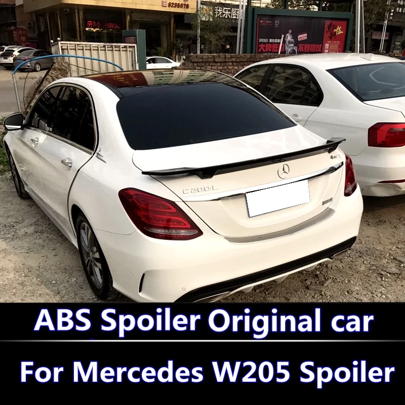 Спойлер для Mercedes W205 4 дверный седан C63 C180 C200 C250 C260 ABS спойлер 2015 2016 2017 2018|Спойлеры и