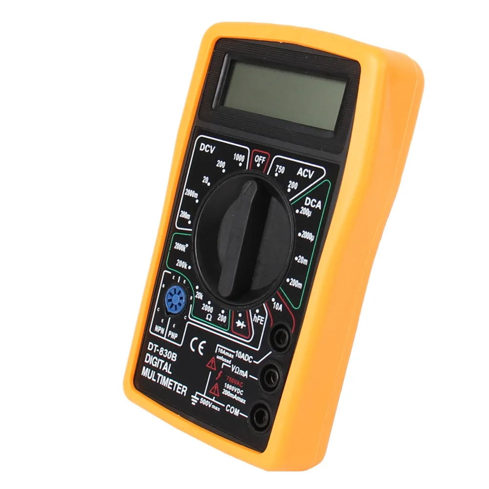 CARBOLE DT 830B ЖК дисплей цифровой мультиметр AC/DC 750/1000 в Вольтметр Амперметр Ом метр