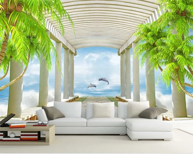 Фотообои на заказ 3D фоновые настенные водонепроницаемые обои с изображением