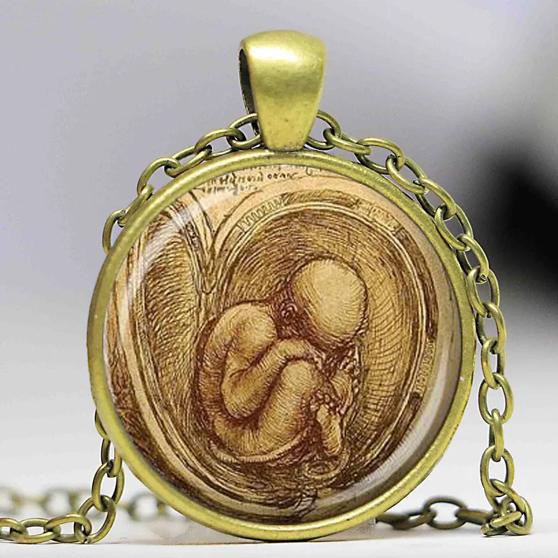 Ожерелье Леонардо да Винчи подвеска для беременных с изображением плода доктора
