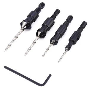 4 шт. 4 мм-10 мм набор сверл из быстрорежущей стали для деревообработки столярные фаски домашние ручные столярные инструменты развертки деревообрабатывающий фаски