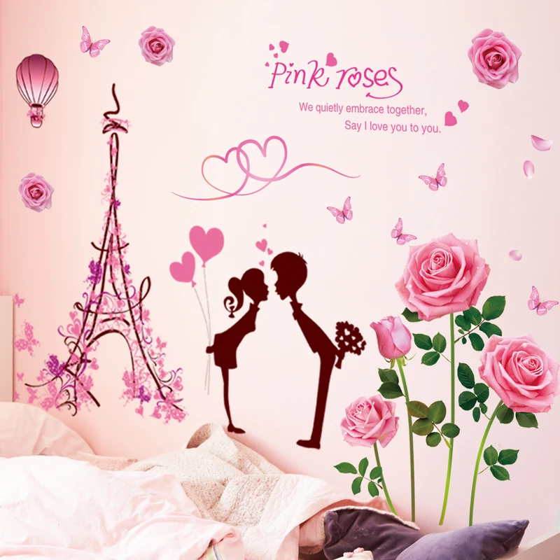 Bedroom paper sticker warm wall decoration creative self-adhesive | Дом и сад