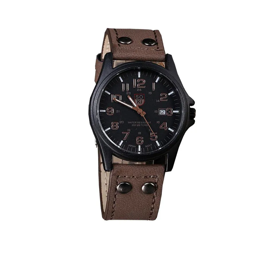 Модные Повседневные нейтральные мужские часы унисекс с ремешком военные