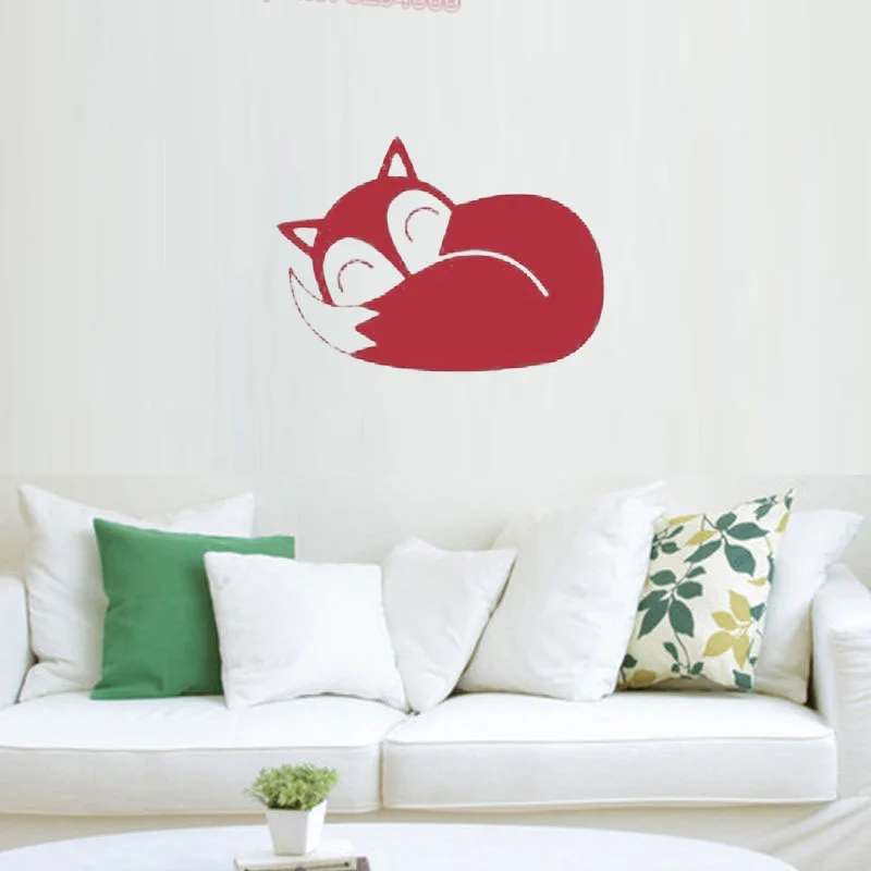 Милый сон лиса настенные Стикеры домашний декор Малыш Детская комната
