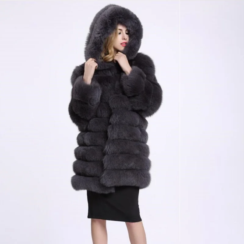 Пальто из искусственного меха, модное, casacas para mujer invierno, новинка, женское меховое пальто и куртка, пальто из лисьего меха, женское длинное пальто с капюшоном