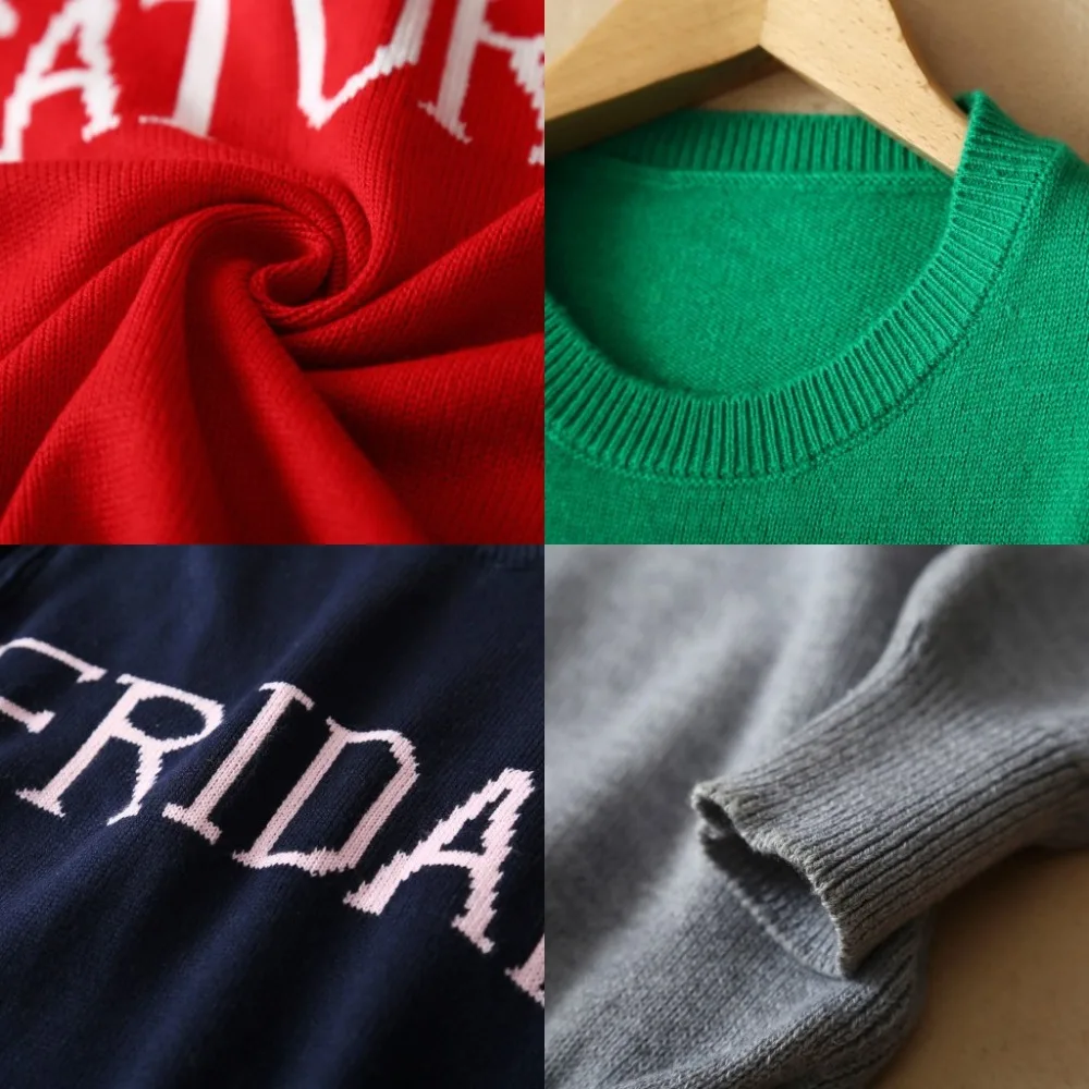 2019 Fashion Week Women Sweater Chic Knitting Jumper Monday Tuesday Wednesday Thursday Friday Saturday Sunday knitwear Pullover | Женская