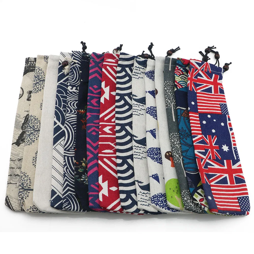 Многоразовая портативная соломенная сумка из нержавеющей стали для хранения