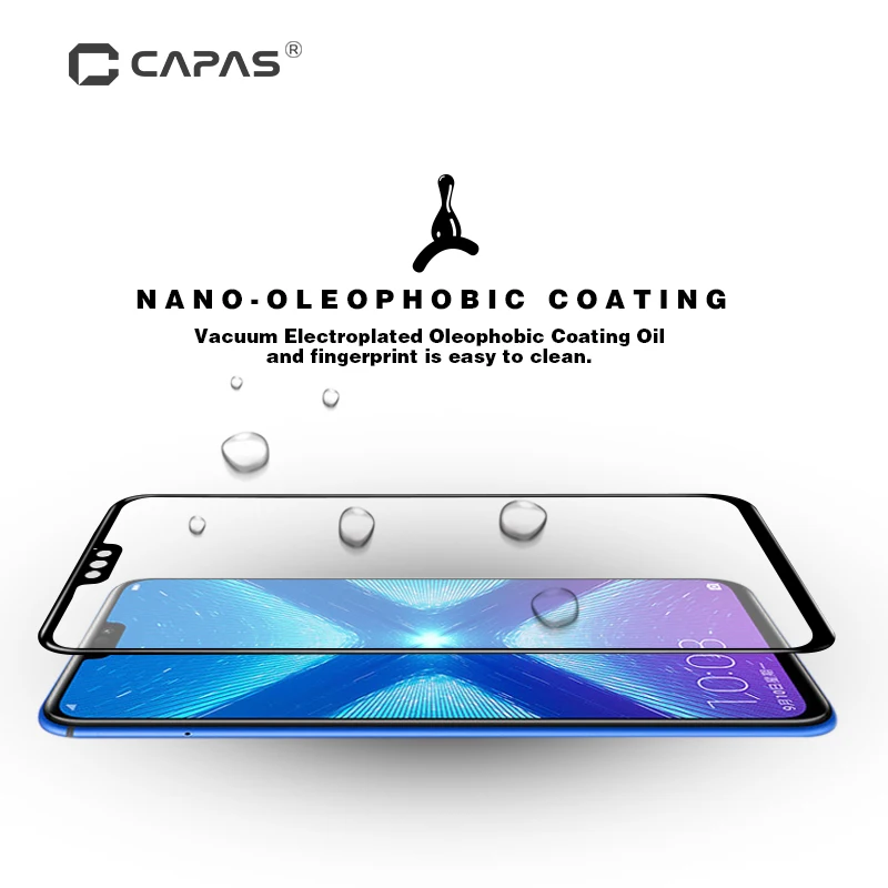 Закаленное стекло Honor 8X для View 10 Lite защита экрана с полным покрытием