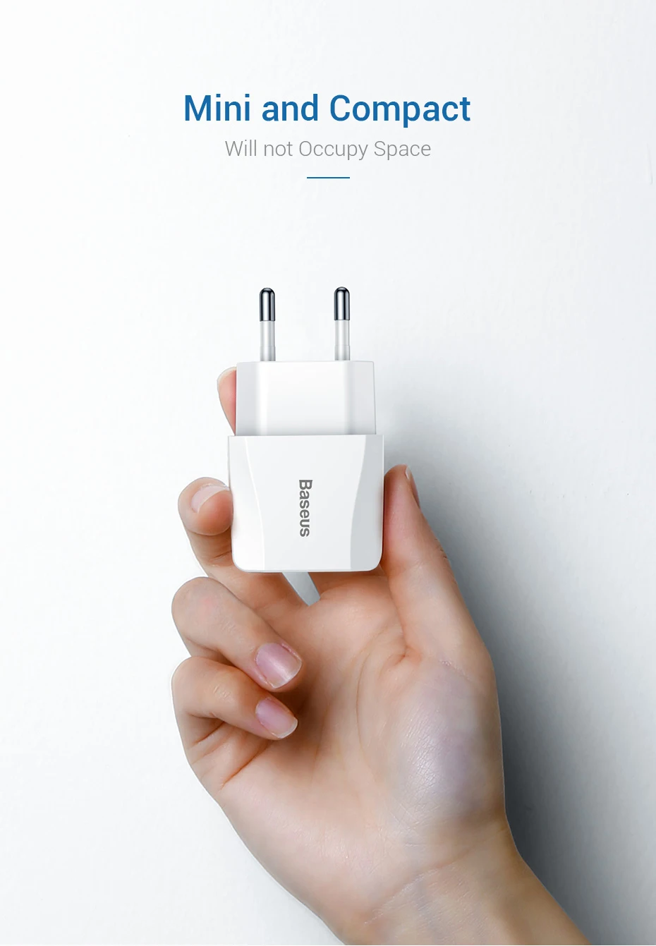 Baseus портативное двойное USB зарядное устройство 5 В 2.1A для iPhone X 8 7 6 зарядное устройство с европейской вилкой быстрое настенное зарядное устройство для samsung S8 Note 8 Xiaomi Mi 8
