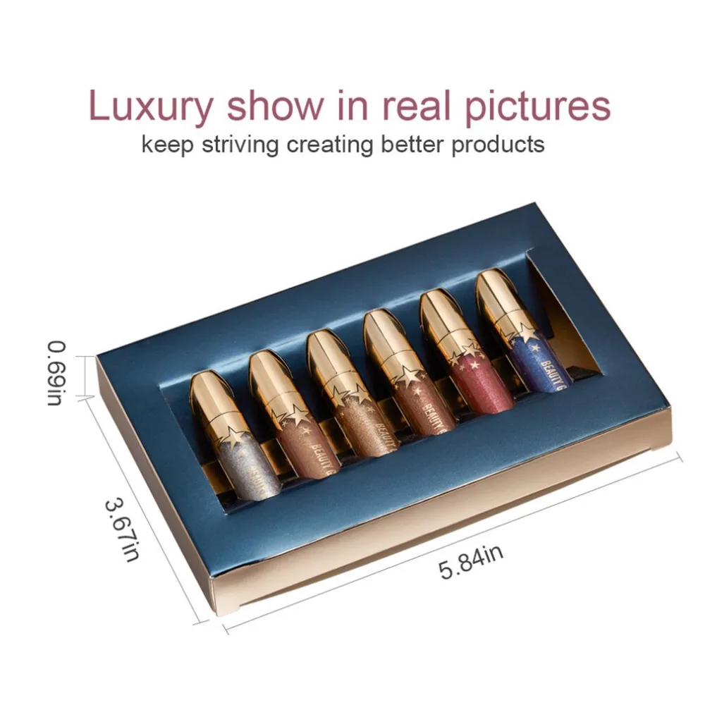 BEAUTY GLAZED 6 шт./компл. жидкая помада блеск для губ профессиональный макияж матовая