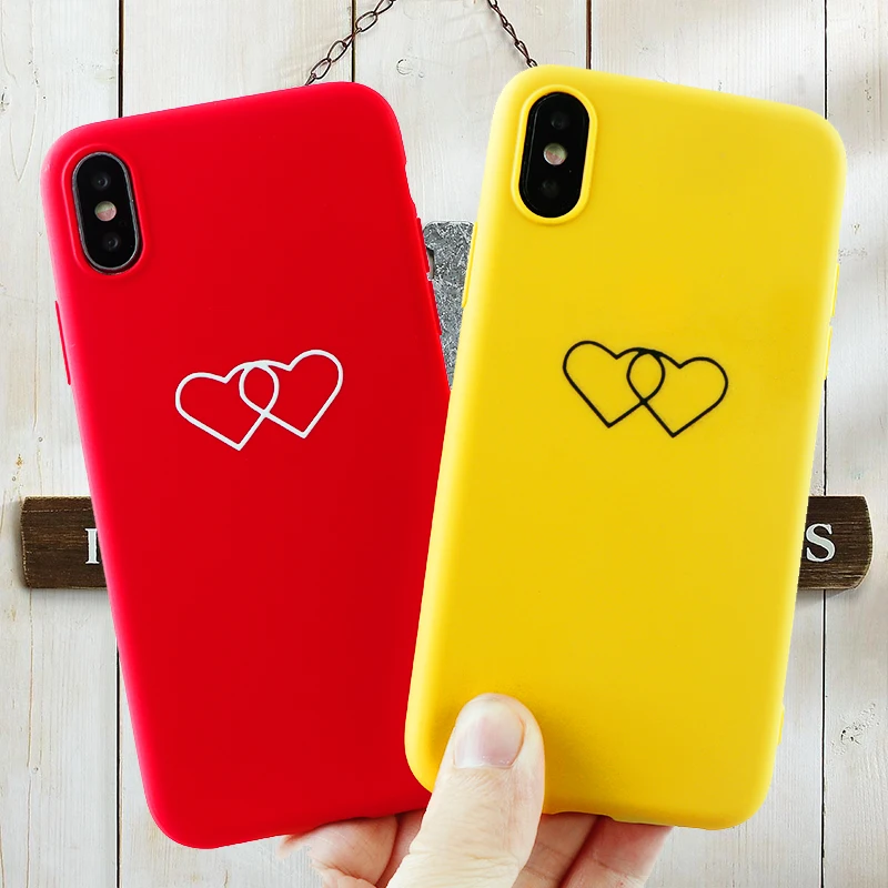 Модные чехлы для телефонов с сердечками IPhone X XS MAX XR 8 7 6 s Plus мягкий силиконовый