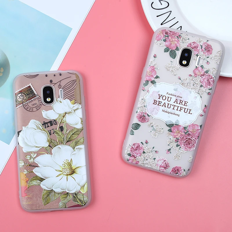 Цветочный чехол для Samsung Galaxy S8 S7 Edge S9 Plus A6 2018 J3 J5 J7 2017 A3 A5 A7 2016 J6 силиконовый