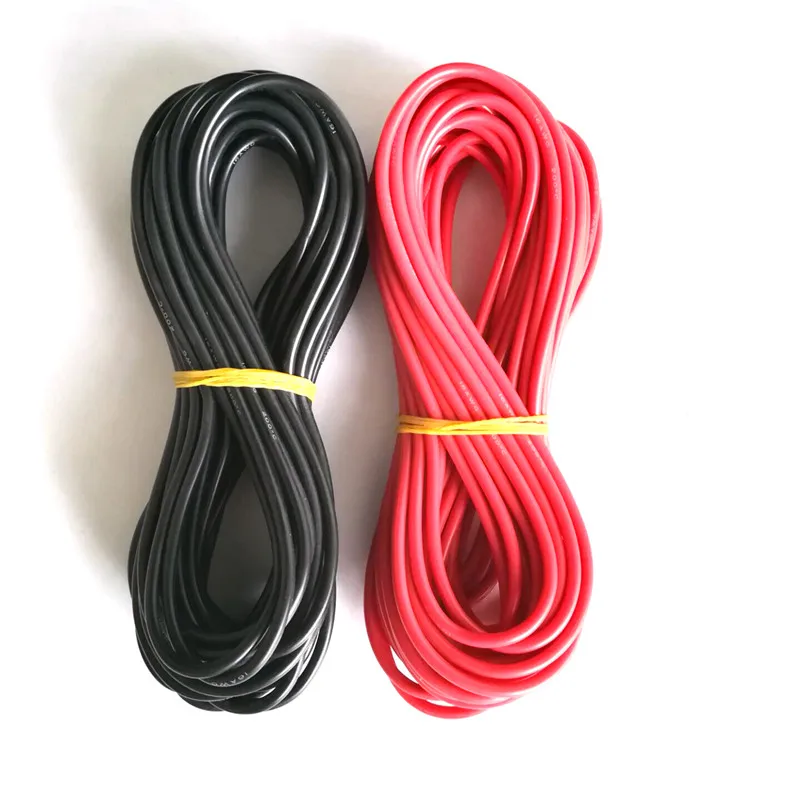 Горячая 2x3 м 18 Калибр AWG 18# силиконовый резиновый провод гибкий кабель красный и черный цвет