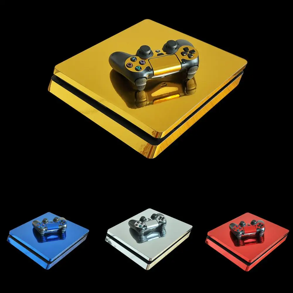Металлическая матовая Защитная Наклейка для PS4 Slim наклейка консоли PlayStation 4 и 2