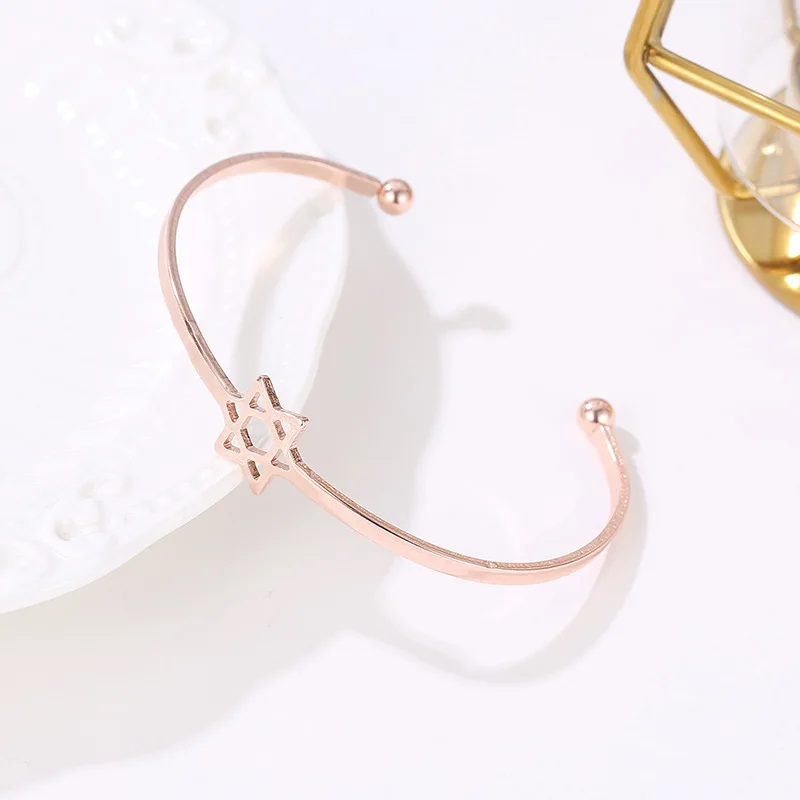 Браслет на запястье с шестигранной звездой Давида для мужчин и женщин|Браслеты| |