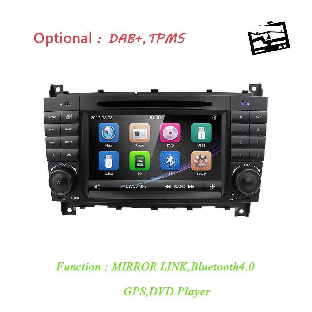 " автомобиль DVD Радио для Mercedes Benz c-класс W203 2004-2007 CLC W203 2008-2010 CLK W209 2005-2011 gps навигация USB RDS BT SD