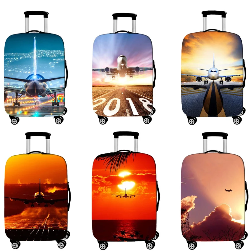 

Travel Accessories Luggage Cover Suitcase Protection Baggage Dust Cover Elasticity Aircraft Trunk Set Case For Travel Suitcase