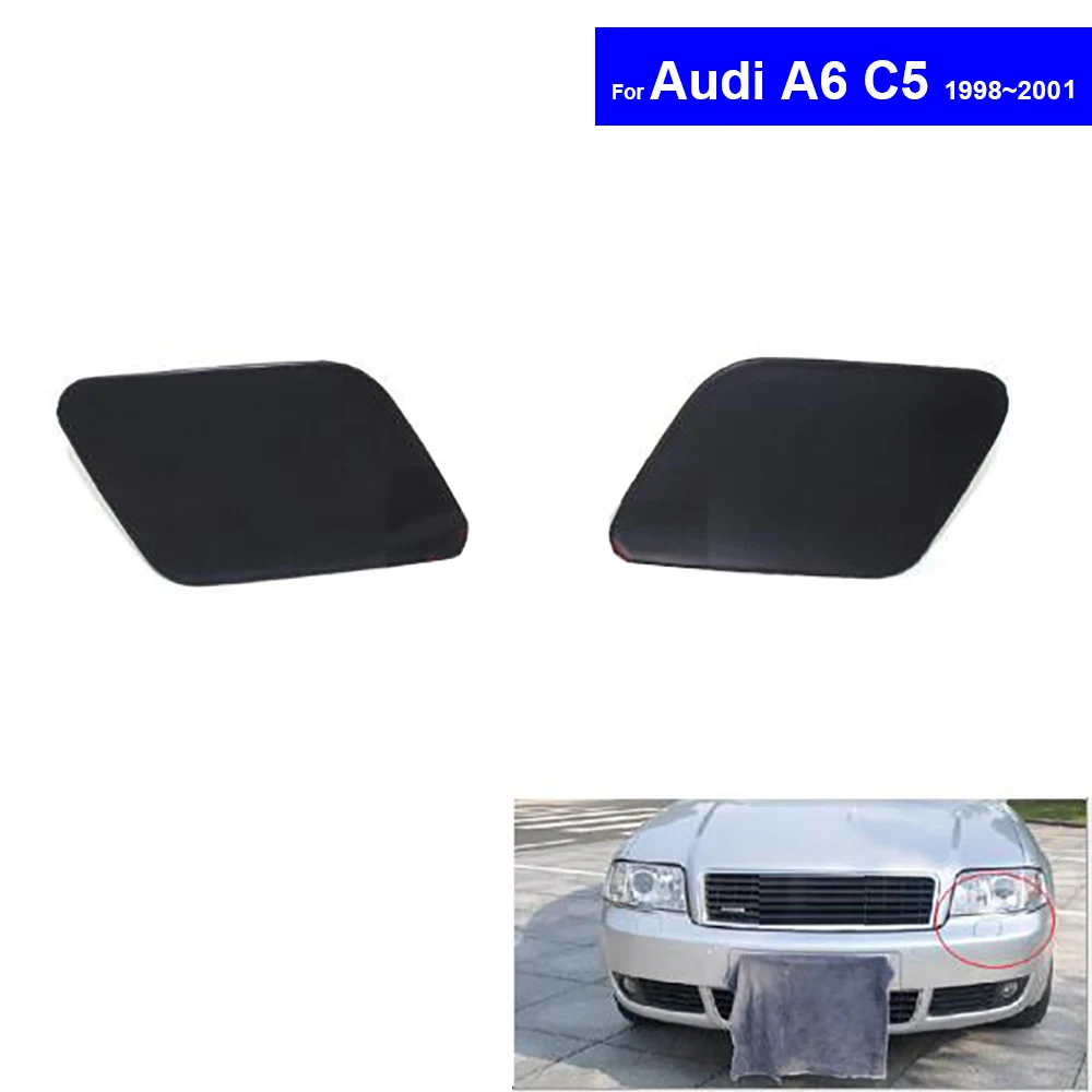 Черная крышка омывателя автомобильной фары загрунтованная s для Audi A6 C5 1998 1999 2000 2001