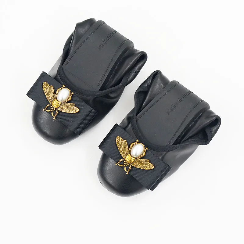 Балетки женские из натуральной кожи без застежки плоская подошва брендовые