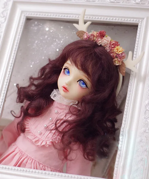 Парики для кукол BJD красный коричневый длинные кудрявые мохеровые парики 1/3 1/4 1/6