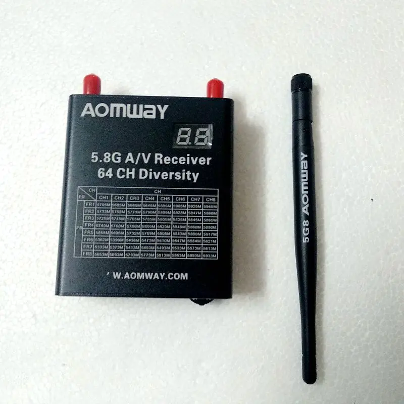 Amoway 5 8G двухантенный видеоприемник RX 64 канала с цифровым светодиодным дисплеем DVR