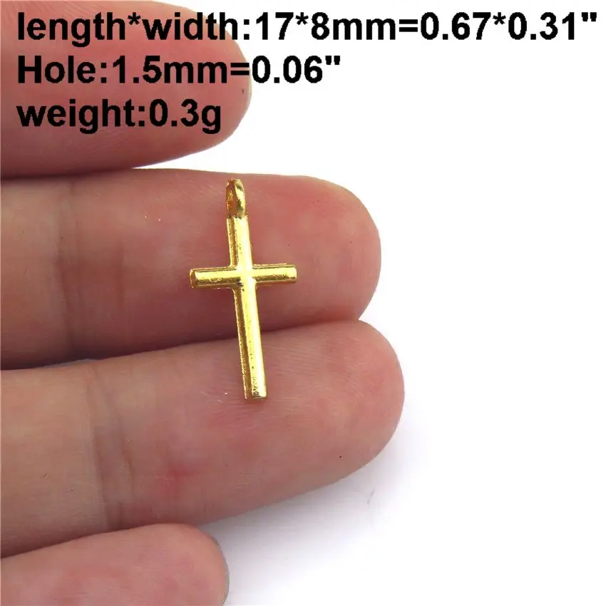 No50-40pcs 21714 простые подвески в виде креста и крыльев Иисуса, винтажные подвески из серебра/золота, ручная работа, сделай сам, ожерелье No49-71 - Окраска металла: No50-40pcs