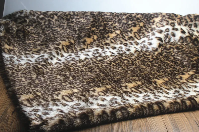 160*50 см длинный ворс жаккард лиса Имитация искусственного меха ткань Зебра Печать